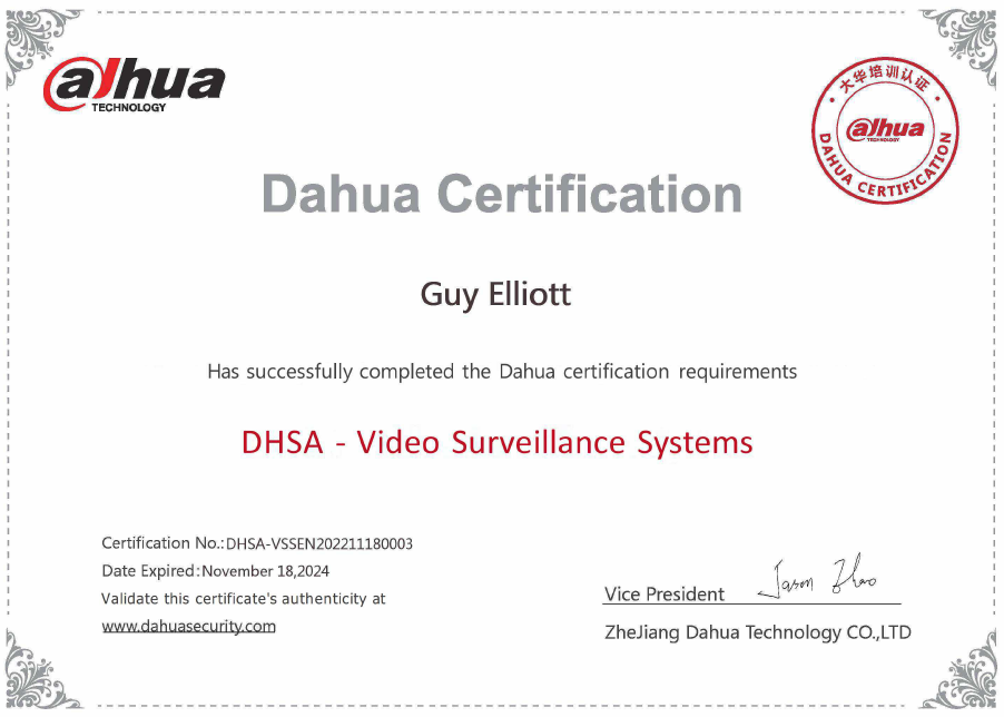 Dahua Certification Dahua Certification